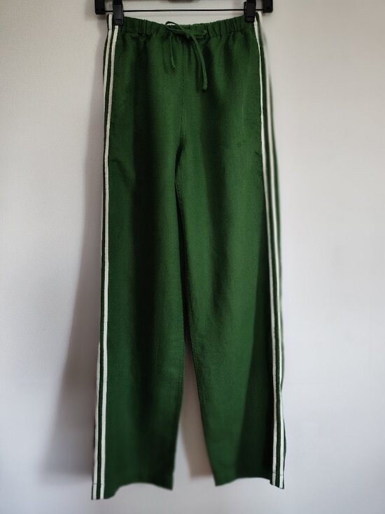 Madewell Pants - Madewell Green Linen Pull-On Pant